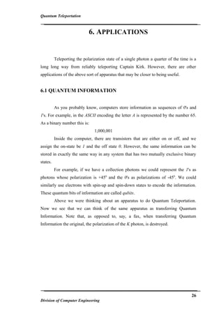 Quantum Teleportation | PDF