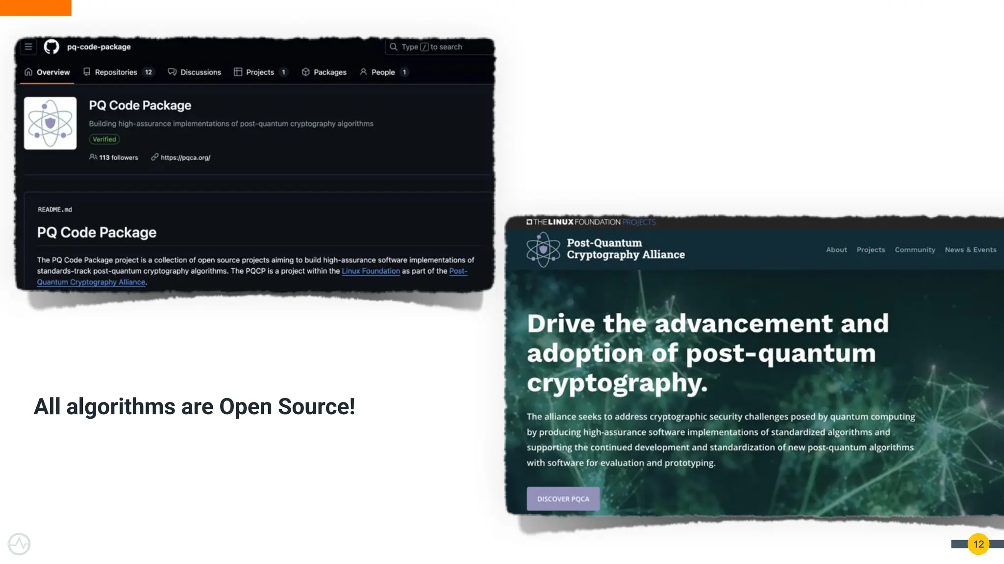 12
All algorithms are Open Source!
 