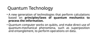 Quantum Artificial Intelligence Basic Presentation | PPTX