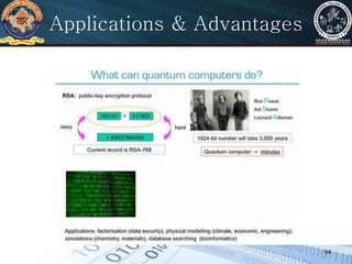 64
Applications & Advantages
 