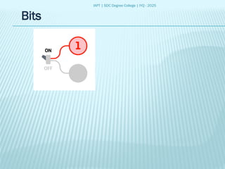 IAPT | SDC Degree College | IYQ - 2025
Bits
 