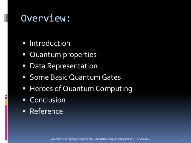 Quantum Computing - Basic Concepts