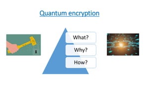 Quantum encryption
What?
Why?
How?
 