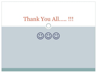 
Thank You All….. !!!
 