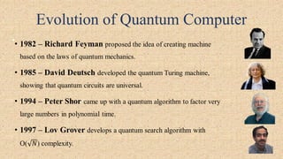Evolution of Quantum Computer
•
 