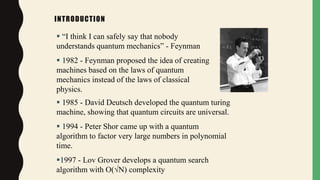 Quantum computing - A Compilation of Concepts | PPTX