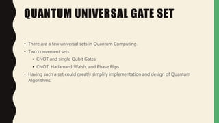 Cnot Gate Quantum Computing Notes.pdf Quantum computing - A Compilation of Concepts | PPTX