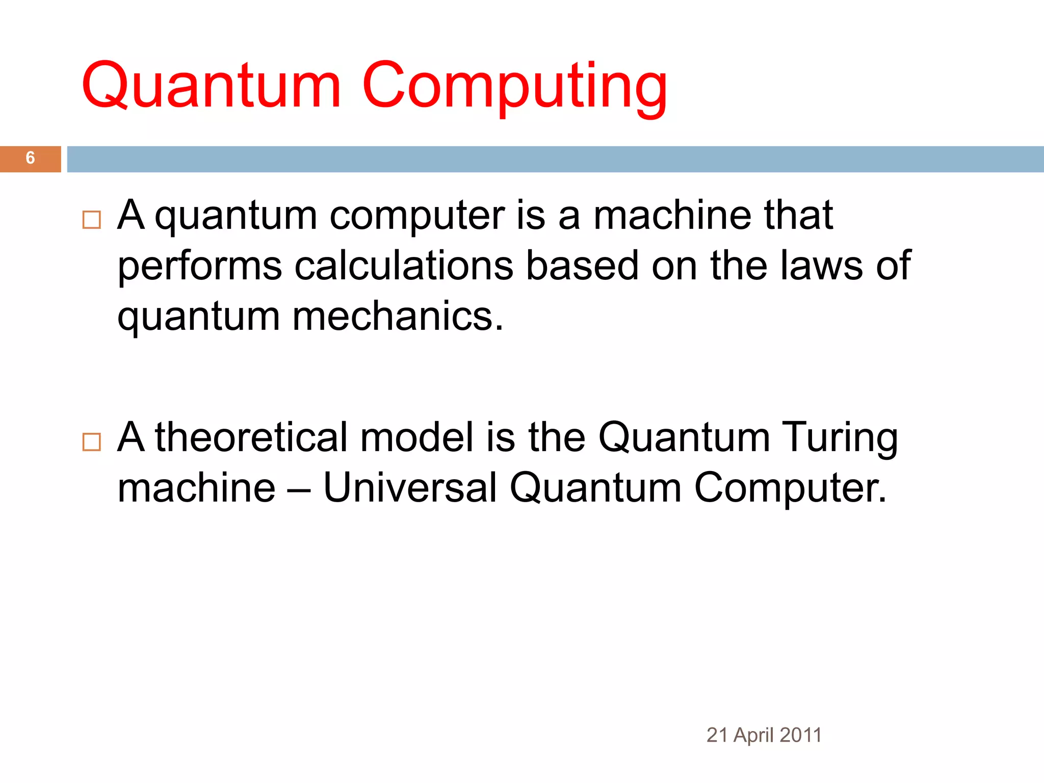 Quantum computing - Introduction | PPTX