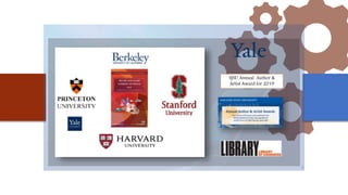 3
SJSU Annual Author &
Artist Award for 2019
 