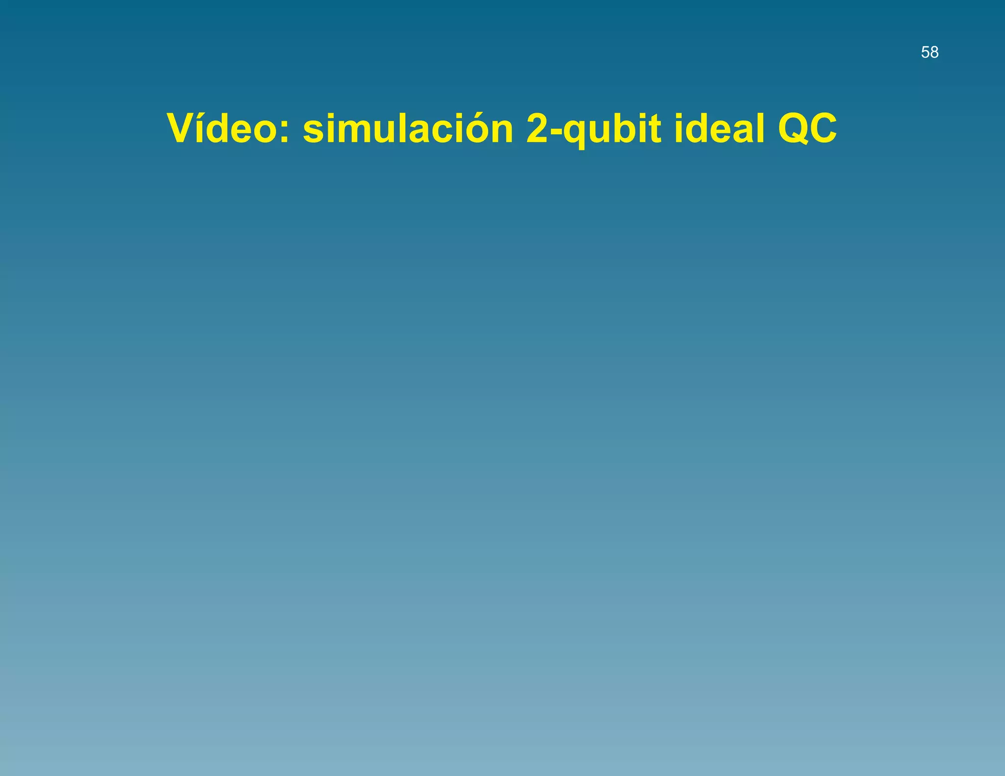 58




               ´
V´deo: simulacion 2-qubit ideal QC
 ı
 