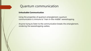 Quantum Computing and its security implications | PPTX