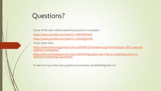 Quantum Computing and its security implications | PPTX