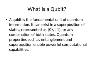 Quantum computing basics, power point presentation | PPTX