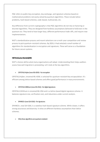 Quantum Computing Threats- A Guide for Cyber Security Auditors on Post ...