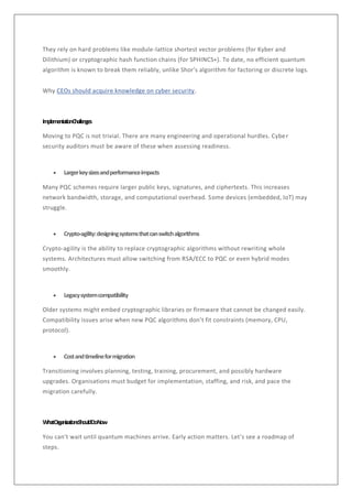 Quantum Computing Threats- A Guide for Cyber Security Auditors on Post ...