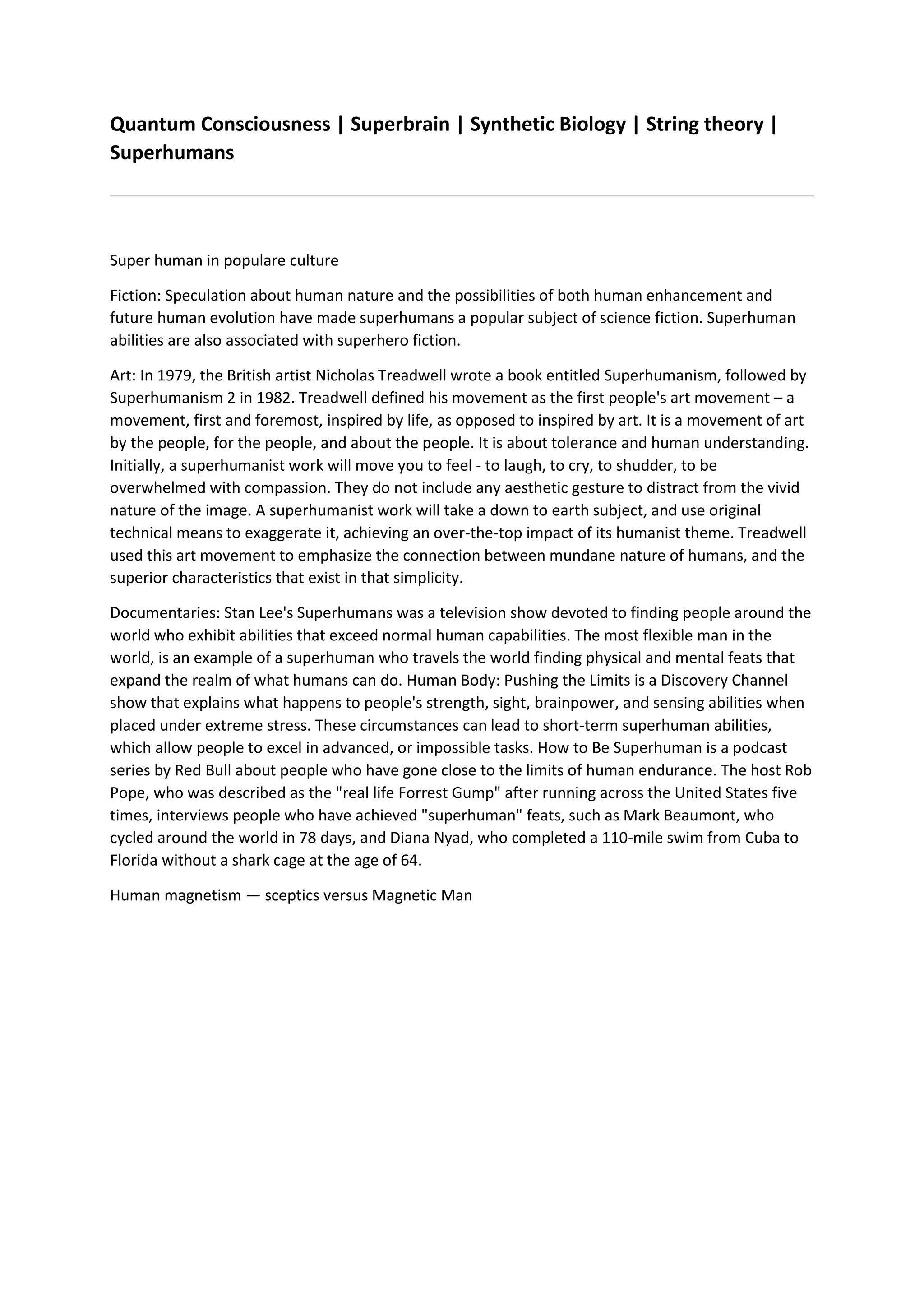 Quantum Consciousness - Synthetic Biology - String Theory and Super human  Brain.pdf