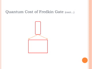 Quantum Cost of Fredkin Gate   (cont…)
 