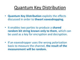 Quantum cryptography