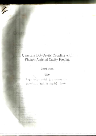 Quantum dot cavity phonon