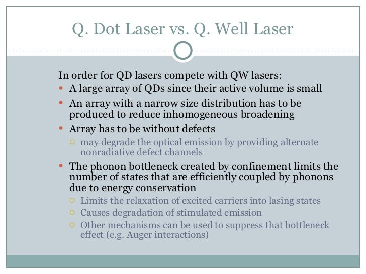 Quantum dot lasers
