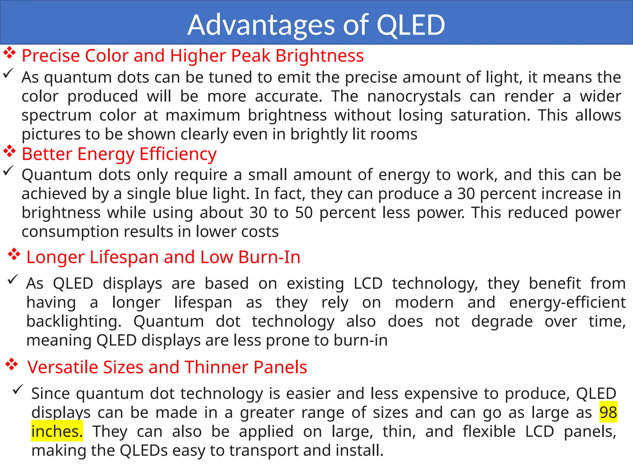 Quantum Dot light emitting display power | PPTX