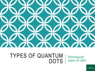 Quantum dots and its Applications | PPTX
