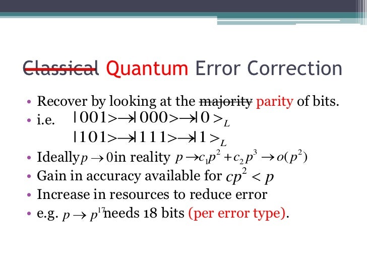 Quantum error correction