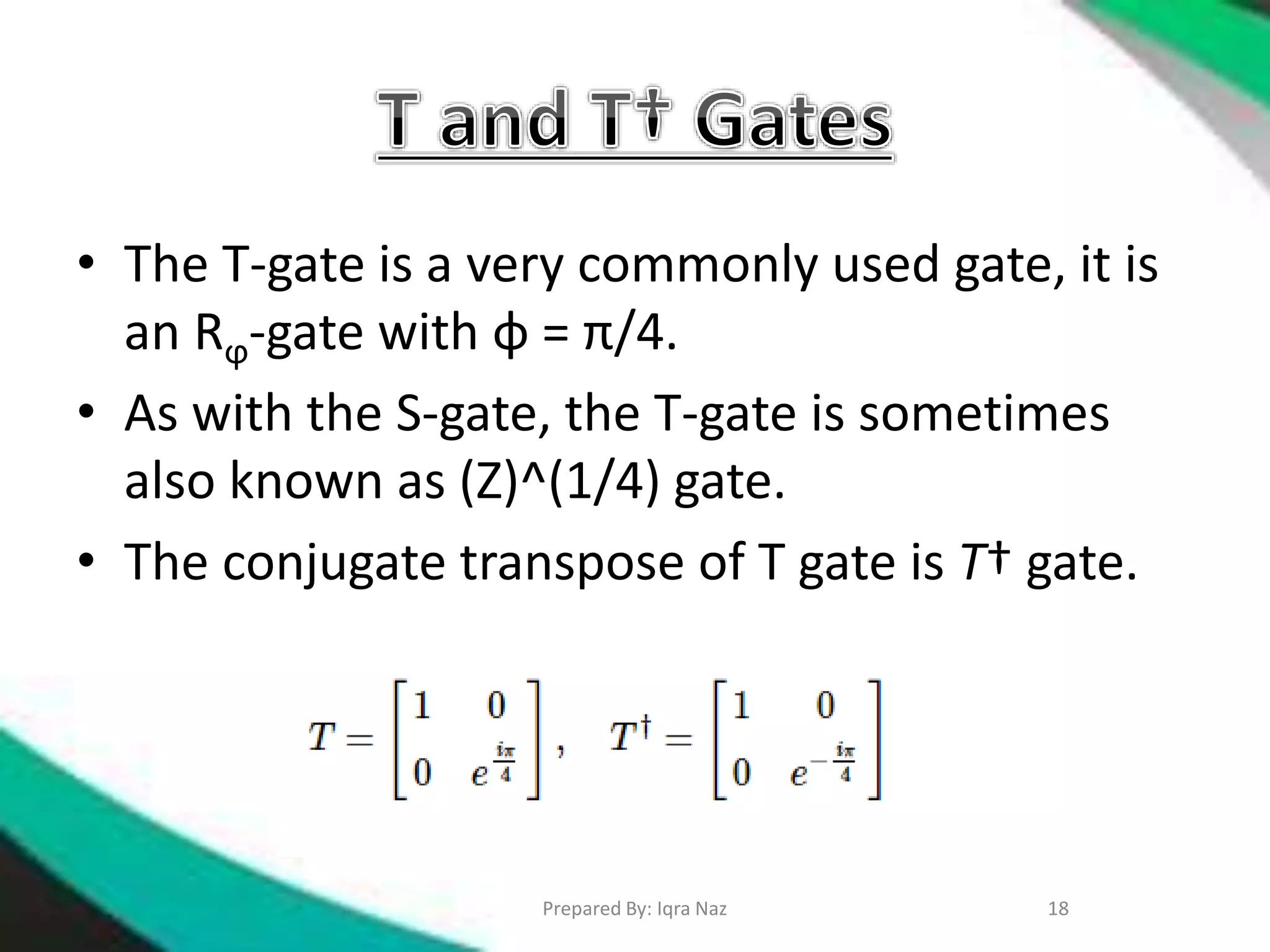 Quantum gates | PPTX