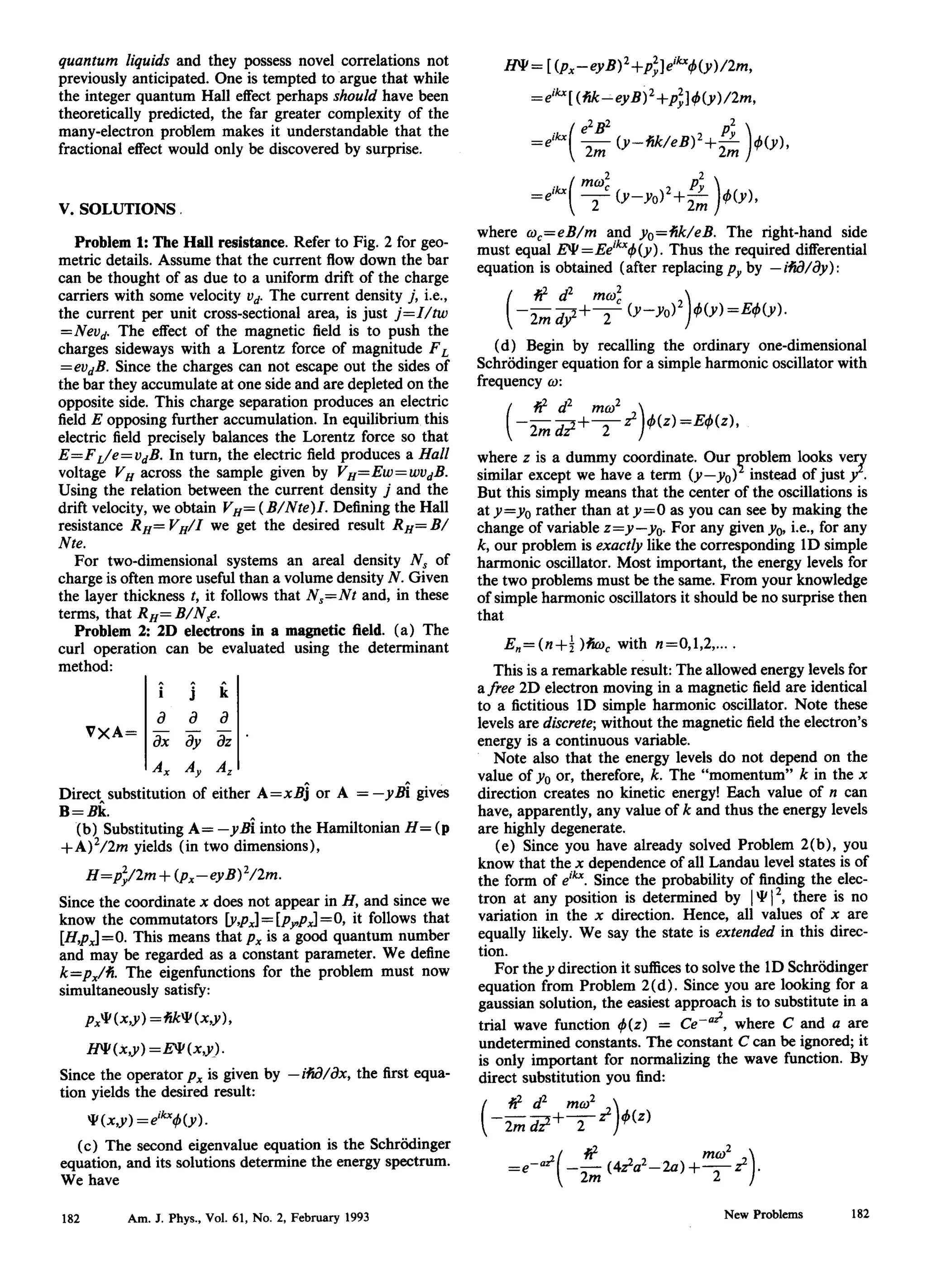 Quantum hall effect | PDF