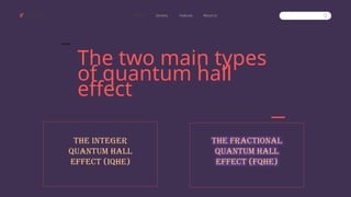 Understanding the Quantum Hall Effect: Principles and Applications in ...