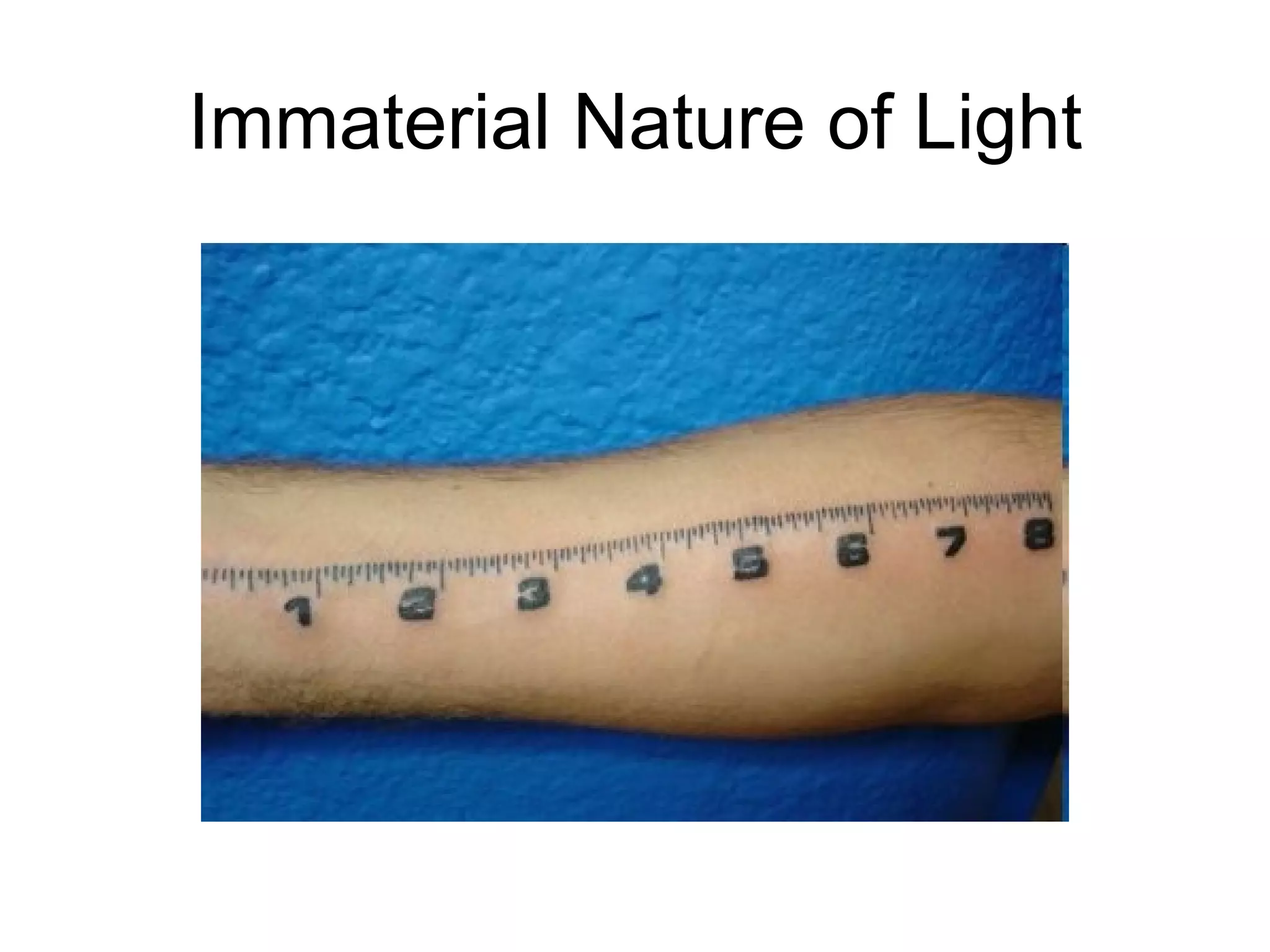 Immaterial Nature of Light 