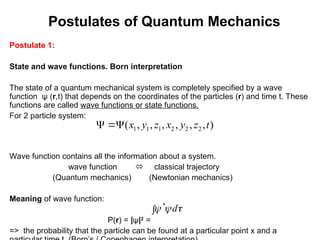 Postulate System introduction to quantum_lecture_CML_2.ppt