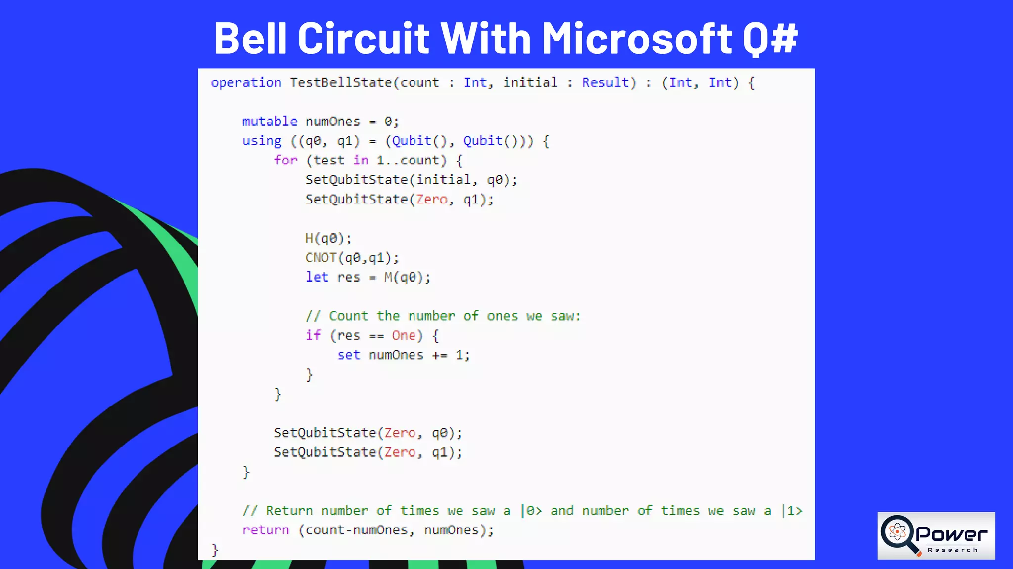 Bell Circuit With Microsoft Q# 