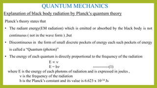 Planck Model Quantum mechanics I | PPTX