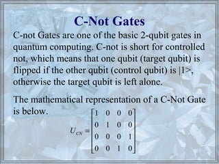 Cnot Gate Quantum Computing Notes.pdf Quantum mechanics in electronics | PPT