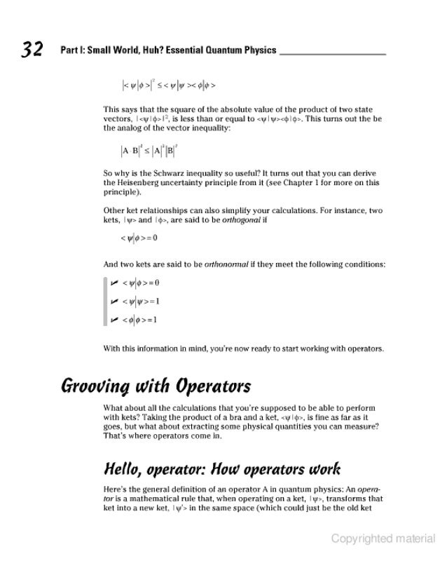 Quantum physics for dummies