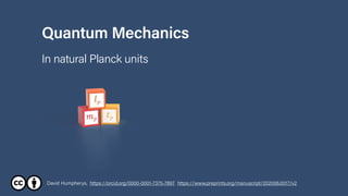 Quantum Mechanics
In natural Planck units
David Humpherys, https://orcid.org/0000-0001-7375-7897, https://www.preprints.org/manuscript/202006.0017/v2
 