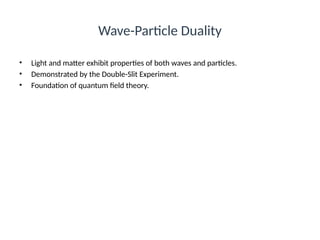 Fundamentals of Quantum Physics: Exploring Wave-Particle Duality ...