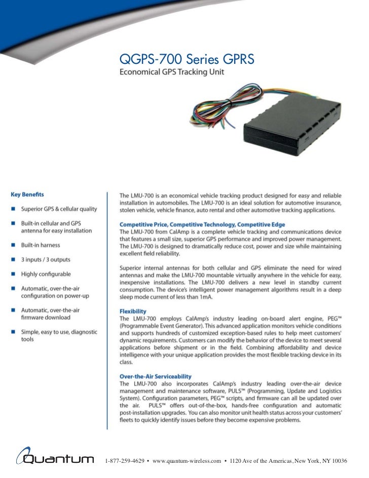 Quantum qgps 700 economical real time gps tracking unit for fleet