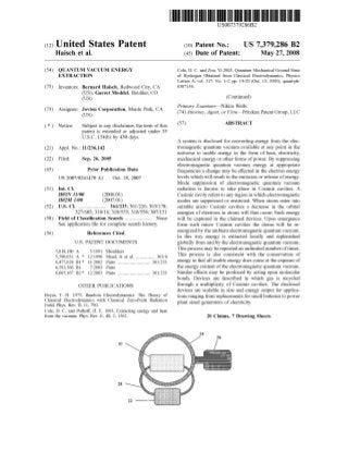 Quantum vacuum energy extraction (u.s. patent 7,379,286)