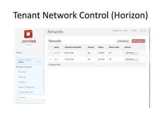Tenant Network Control (Horizon)
 