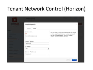 Tenant Network Control (Horizon)
 