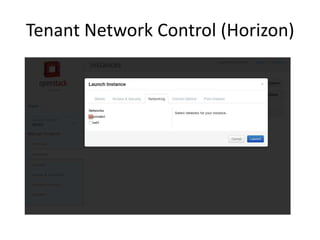 Tenant Network Control (Horizon)
 
