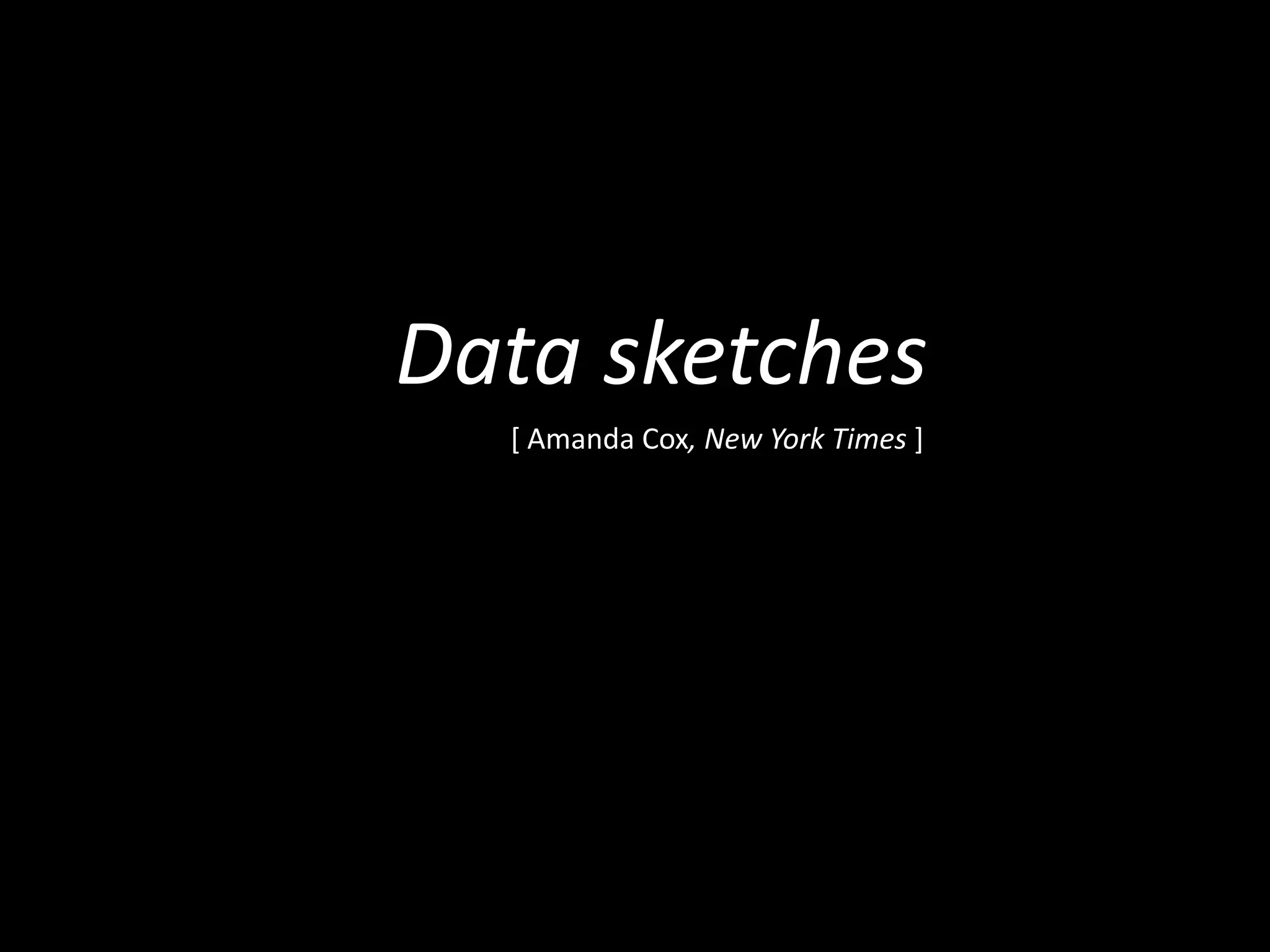 Data sketches
  [ Amanda Cox, New York Times ]
 