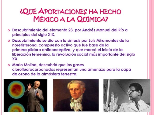 Qué aportaciones ha hecho méxico a la química