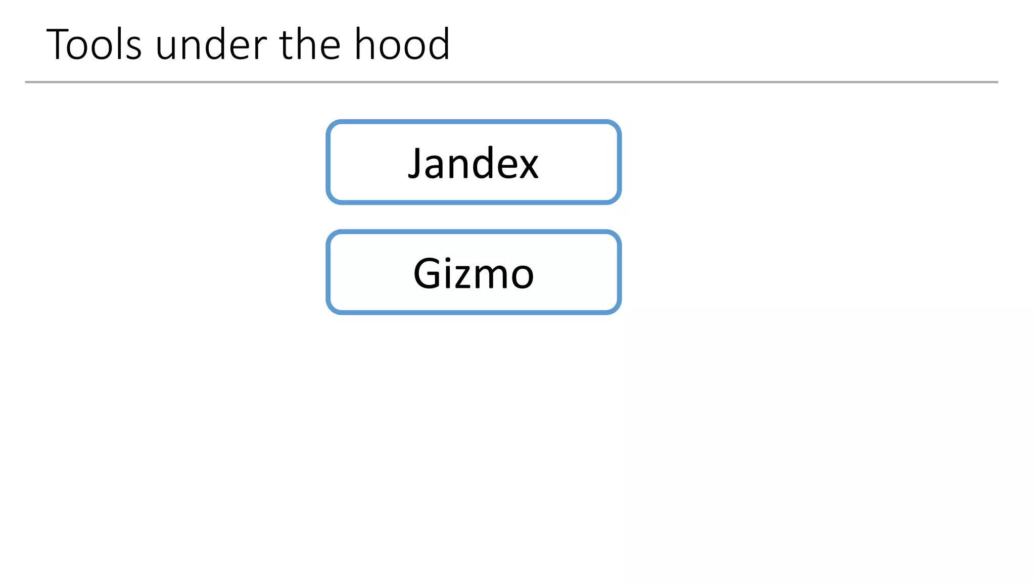 Tools under the hood
Gizmo
Jandex
 