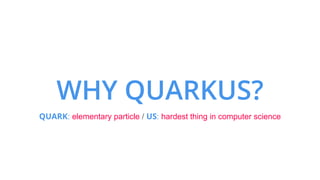 QUARK: elementary particle / US: hardest thing in computer science
 