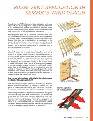 Roofing Ridge Hs Code Quarrix Roofing Ventilation Product Guide | PDF