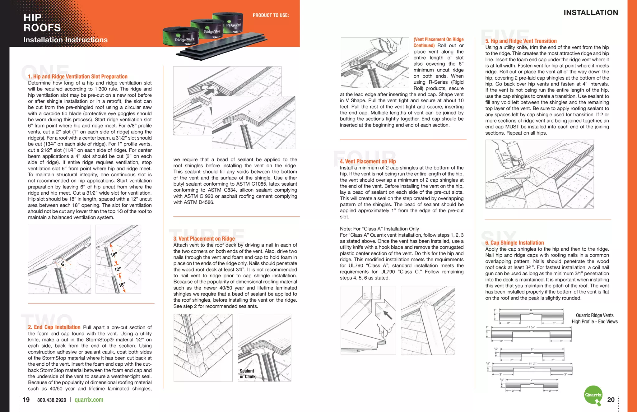 Ridge Vent Installation Instructions for Hip Roofs PPT