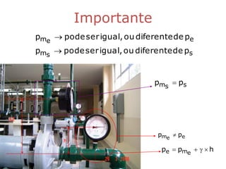 Importante
     pme  pode ser igual, ou diferente de pe
     pms  pode ser igual, ou diferente de ps



                                   pms  ps



DZ

                                    pme  pe
            h
                                     pe  pme    h
 